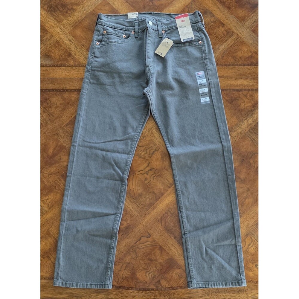 Levi's Men's 505 Regular Fit Straight Leg Stretch Jeans 31 x 30 Iron Ore - NEW